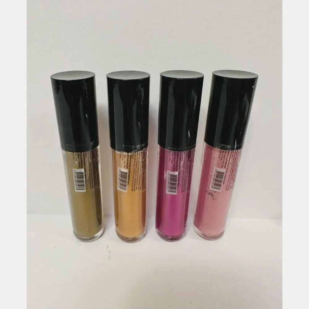 4x AMUSE Metallic Lip Liquid Lipstick Gloss Assorted Colors New Sealed